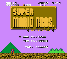 Super Mario Bros Revisited Title Screen